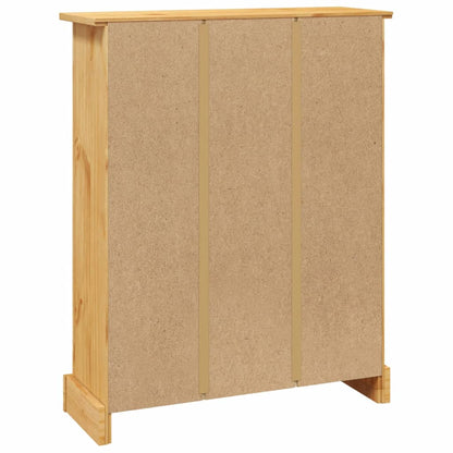 Bücherschrank 3 Fächer Mexiko-Stil Kiefernholz 81x29x100 cm