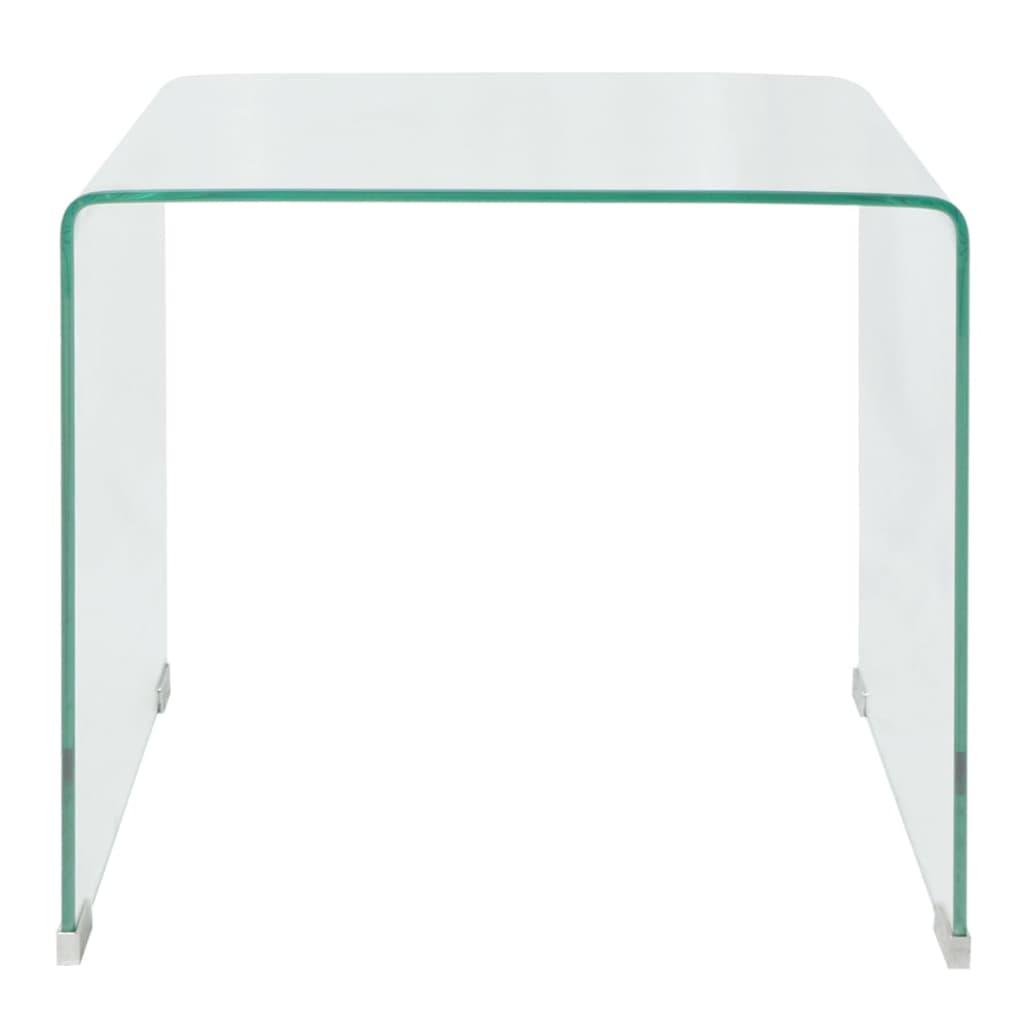 Tempered glass coffee table 49.5 x 50 x 45 cm Transparent