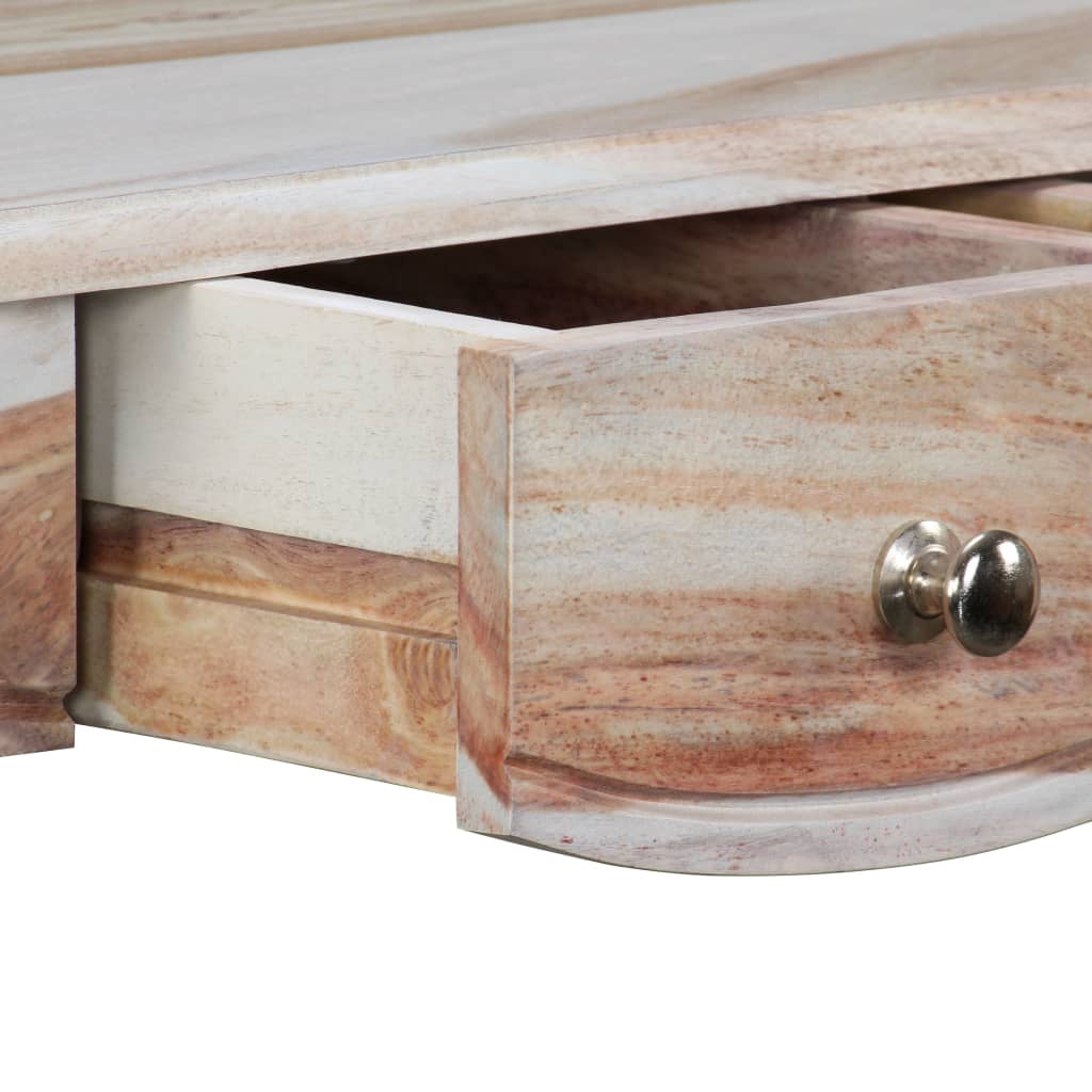 Console table with 3 drawers solid wood 110x40x76 cm