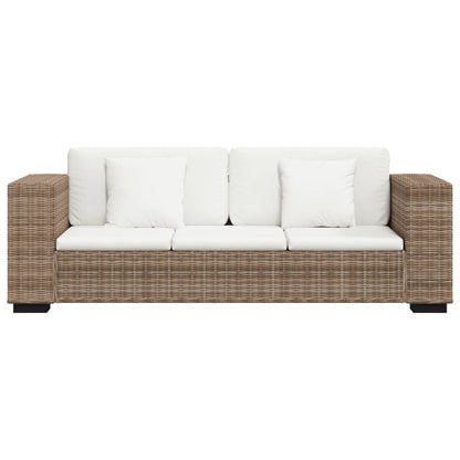 Sofa-Set 2-Sitzer und 3-Sitzer Echtes Rattan