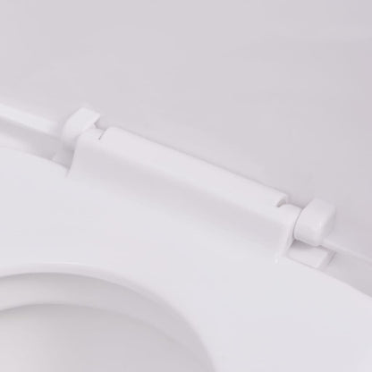 Wall-hung toilet with built-in cistern ceramic white