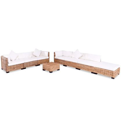 Sofa set 27-piece Natural rattan