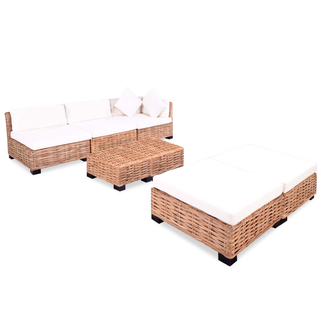 Sofa set 18 pcs. Natural rattan