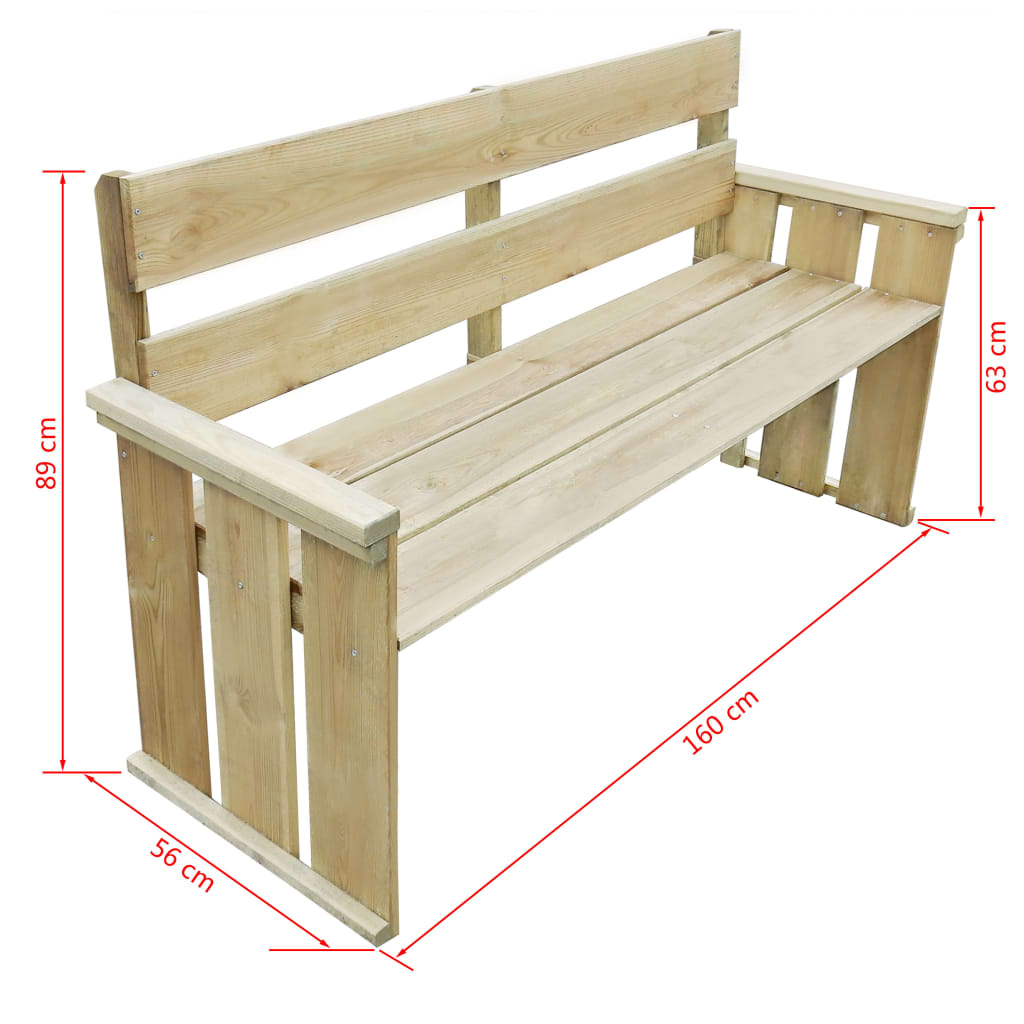 4-tlg. Garten-Essgruppe Hochwertiges Imprägniertes Kiefernholz