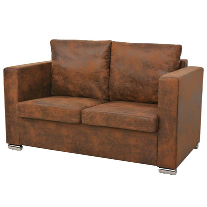 Sofa 2-Sitzer 137x73x82 cm Wildleder-Optik