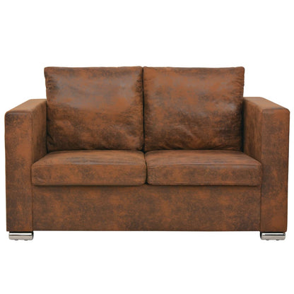 Sofa 2-Sitzer 137x73x82 cm Wildleder-Optik