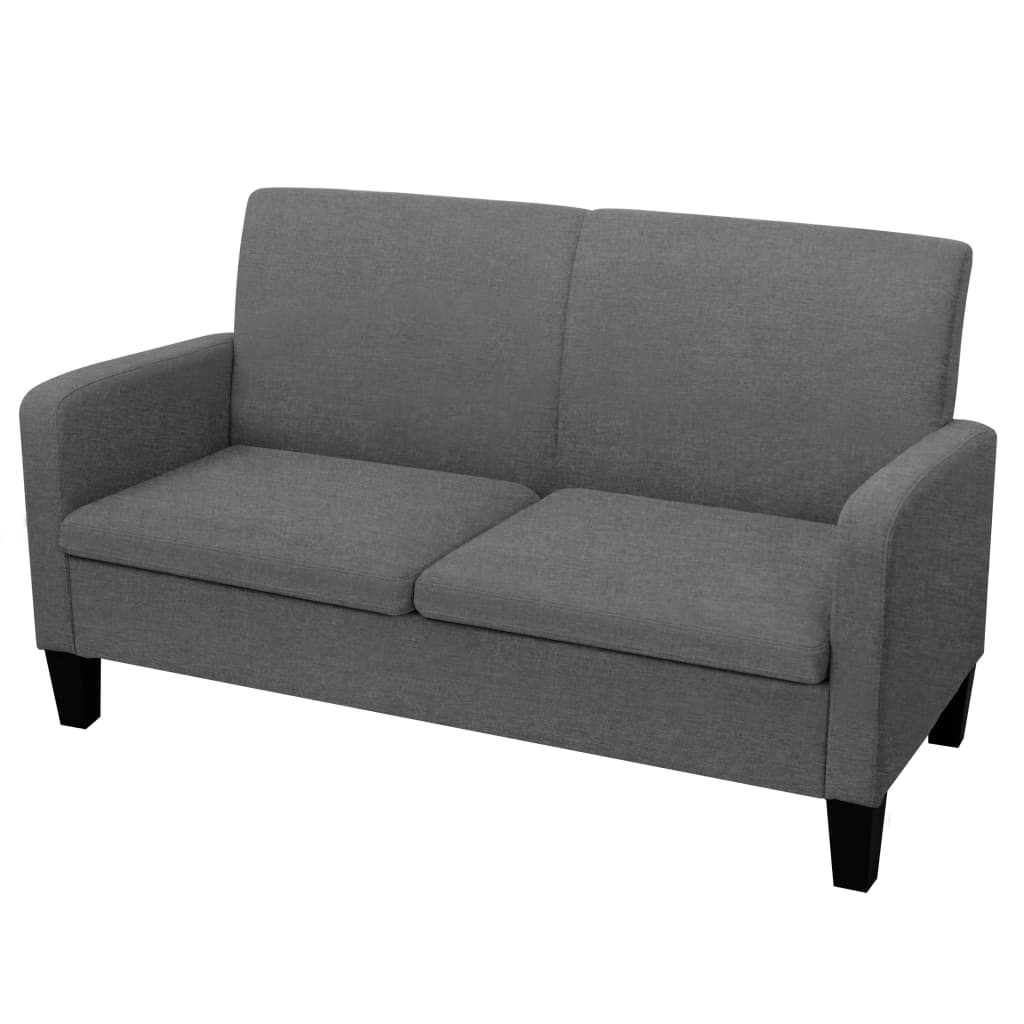 2-seater sofa 135 x 65 x76 cm dark grey