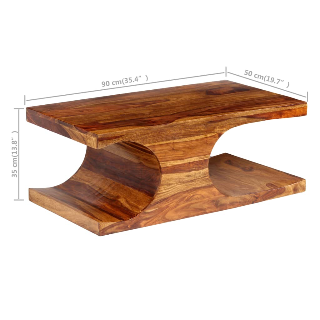 Couchtisch Massivholz Palisander 90x50x35 cm