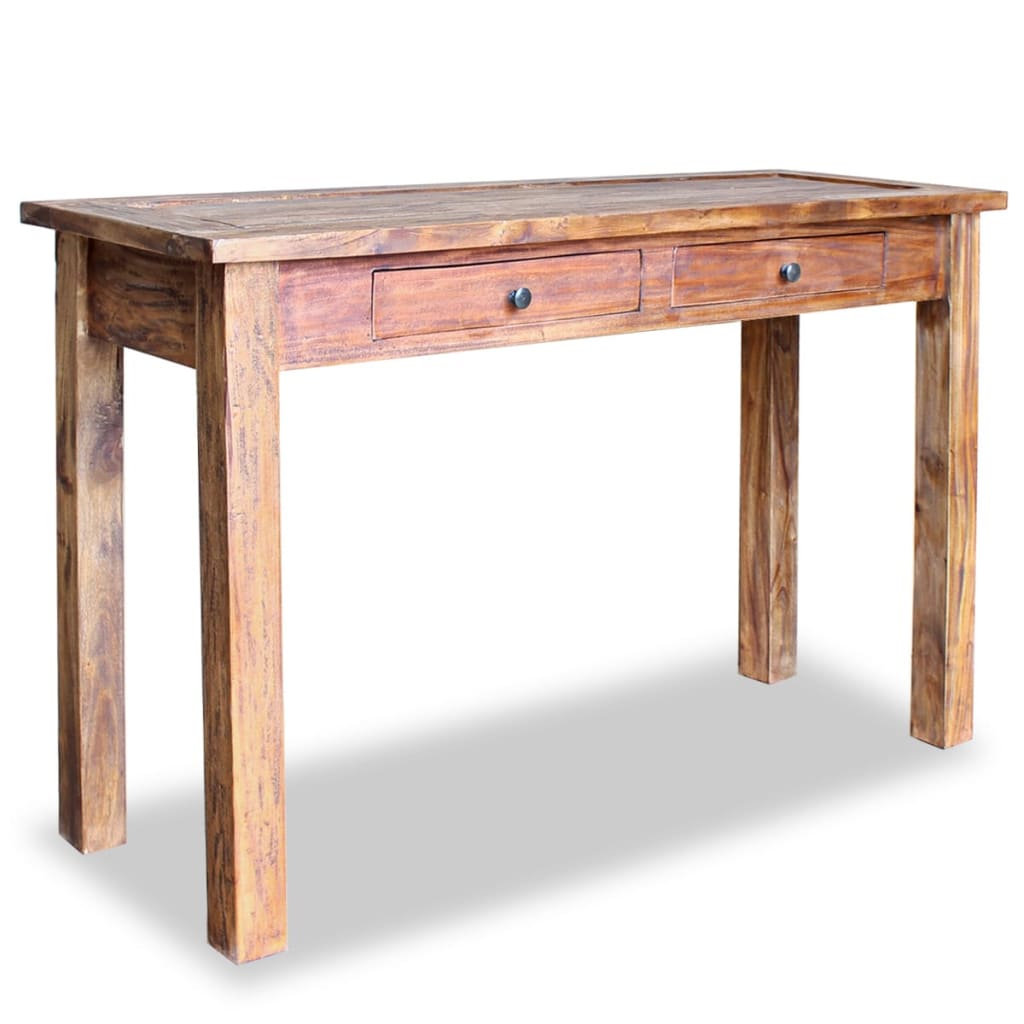 Console table solid reclaimed wood 123 x 42 x 75 cm