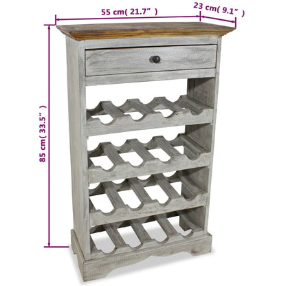 Weinregal Massives Mahagoniholz 55x23x85 cm