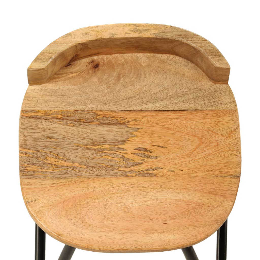 Barhocker 2 Stk. Massivholz Mango