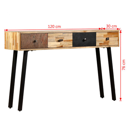 Konsolentisch Recyceltes Teak Massiv 120 x 30 x 76 cm