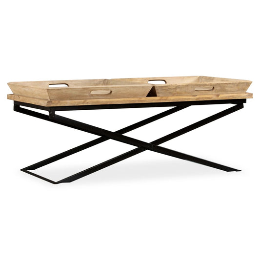 Coffee table solid mango wood 110 x 55 x 42 cm