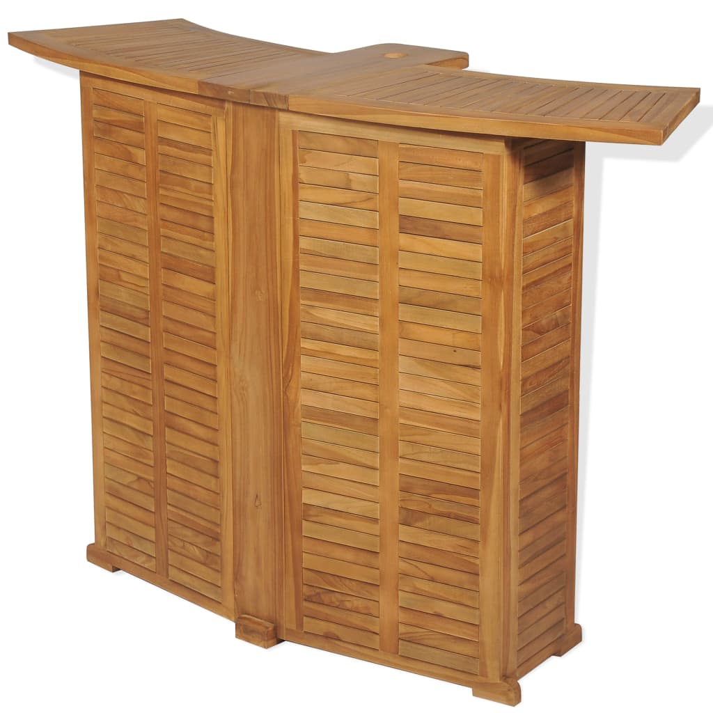 Klappbarer Bartisch 155x53x105 cm Teak Massiv