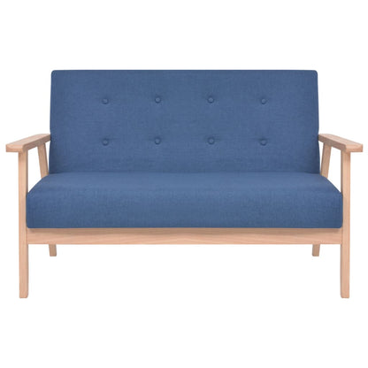 Sofagarnitur 2-tlg. Stoff Blau