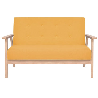 Sofa-Set 2-tlg. Stoff Gelb