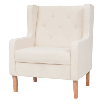 2-piece sofa set fabric cream white