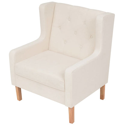 2-piece sofa set fabric cream white