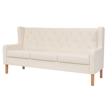 2-piece sofa set fabric cream white