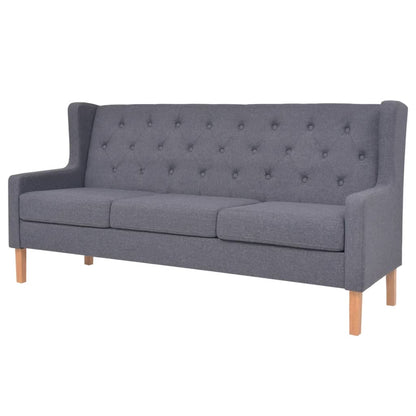 2-tlg. Sofa-Set Stoff Grau