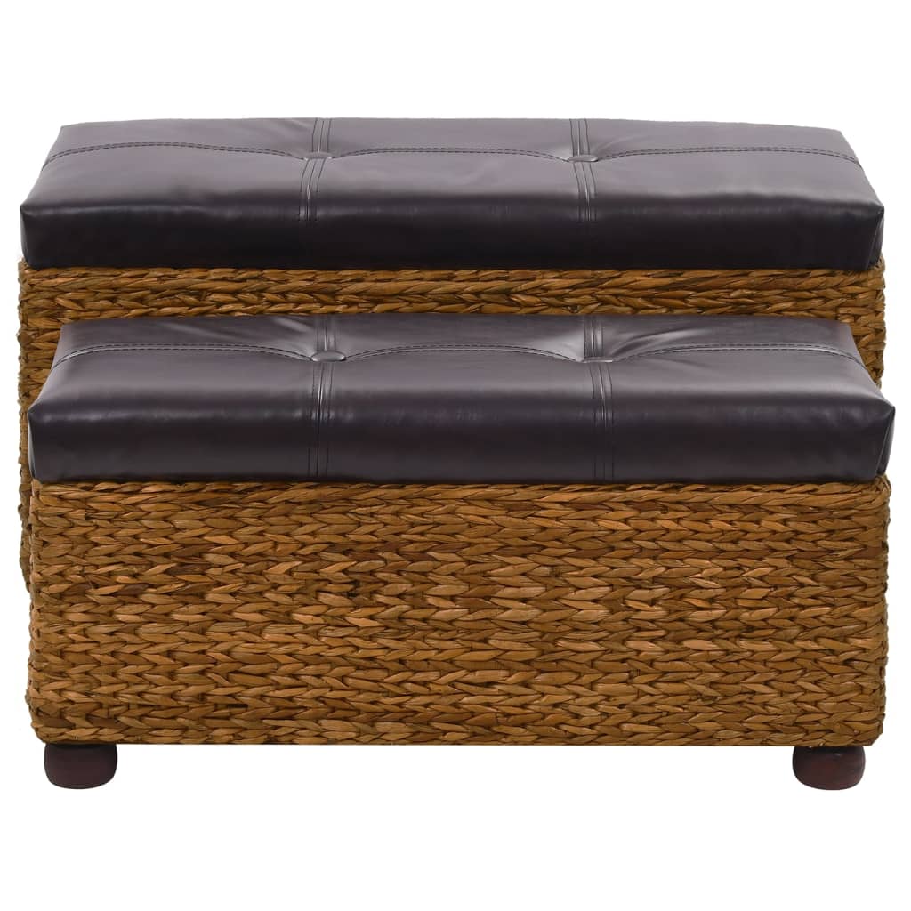 Bench set 2-piece seagrass brown