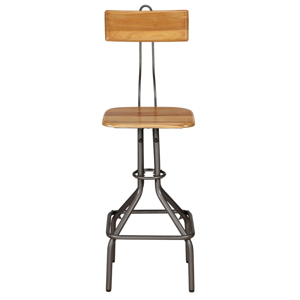 Barhocker 2 Stk. Altholz Teak