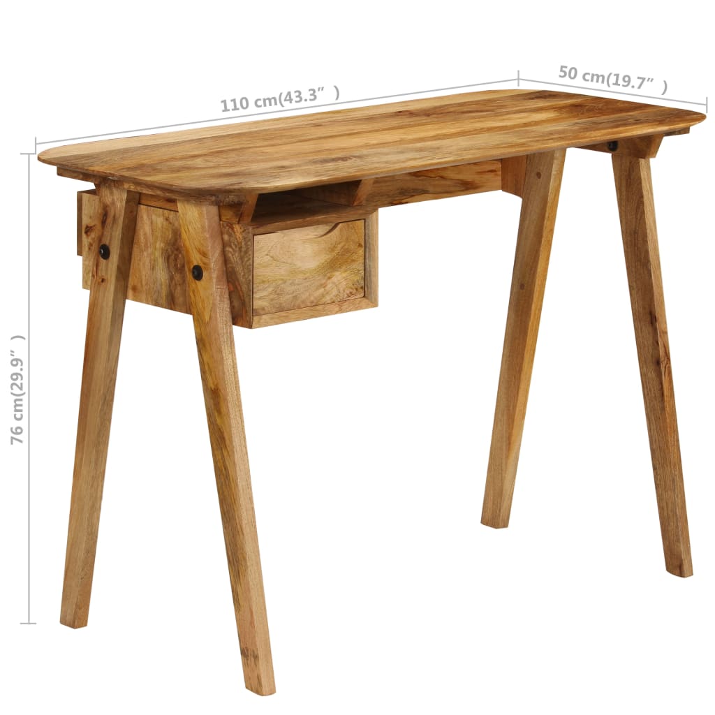 Desk 110x50x76 cm mango solid wood