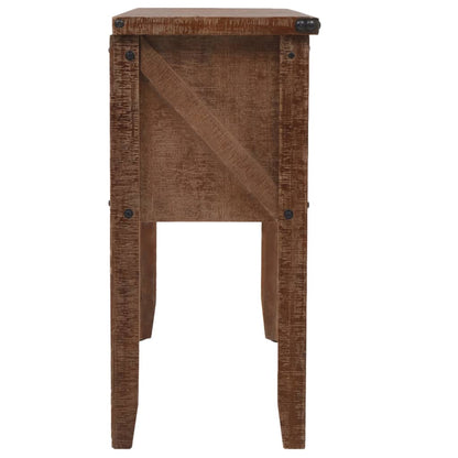 Console table solid fir wood 131x35,5x75 cm brown