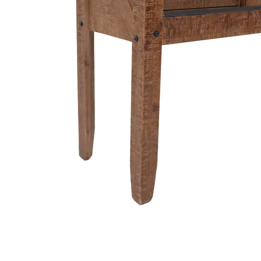 Console table solid fir wood 131x35,5x75 cm brown