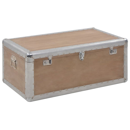 Aufbewahrungsbox Tannenholz Massiv 91x52x40 cm Braun