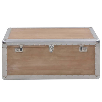 Aufbewahrungsbox Tannenholz Massiv 91x52x40 cm Braun