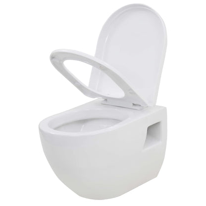 Wall-mounted toilet ceramic white