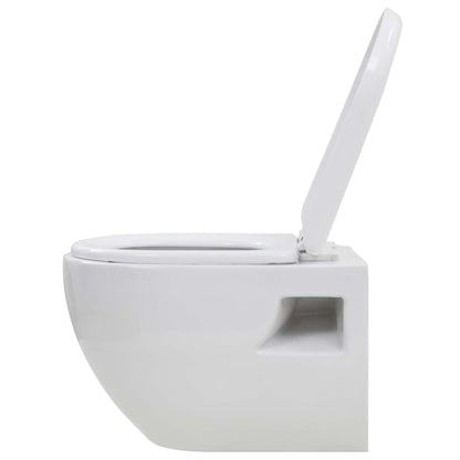 Wall-mounted toilet ceramic white