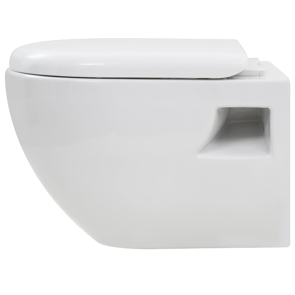 Wall-mounted toilet ceramic white