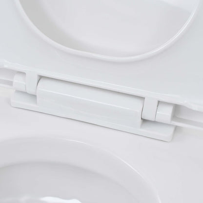 Wall-mounted toilet ceramic white