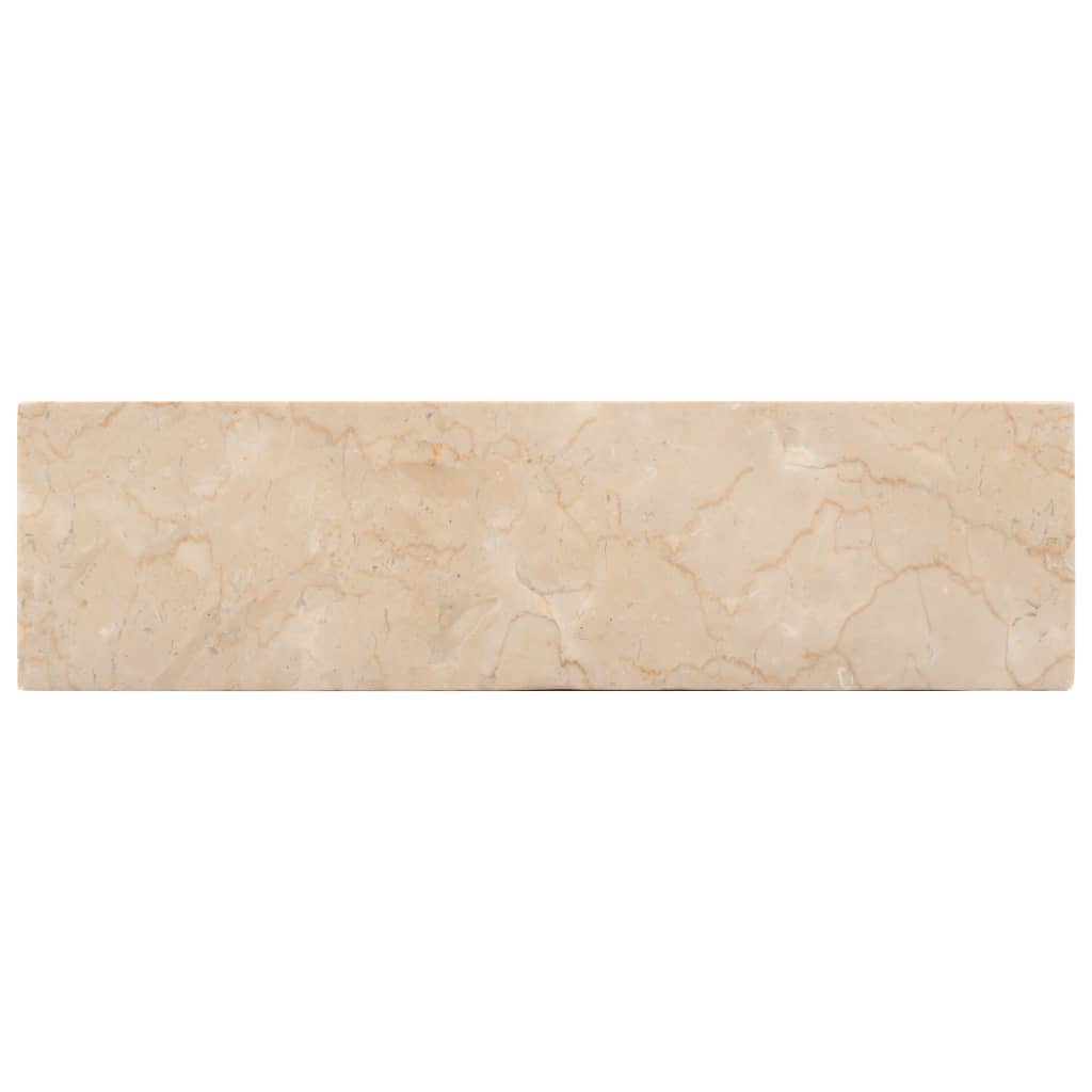 Waschbecken 45x30x12 cm Marmor Hochglanz-Creme