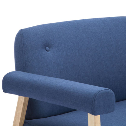 2-Sitzer-Sofa Stoff Blau