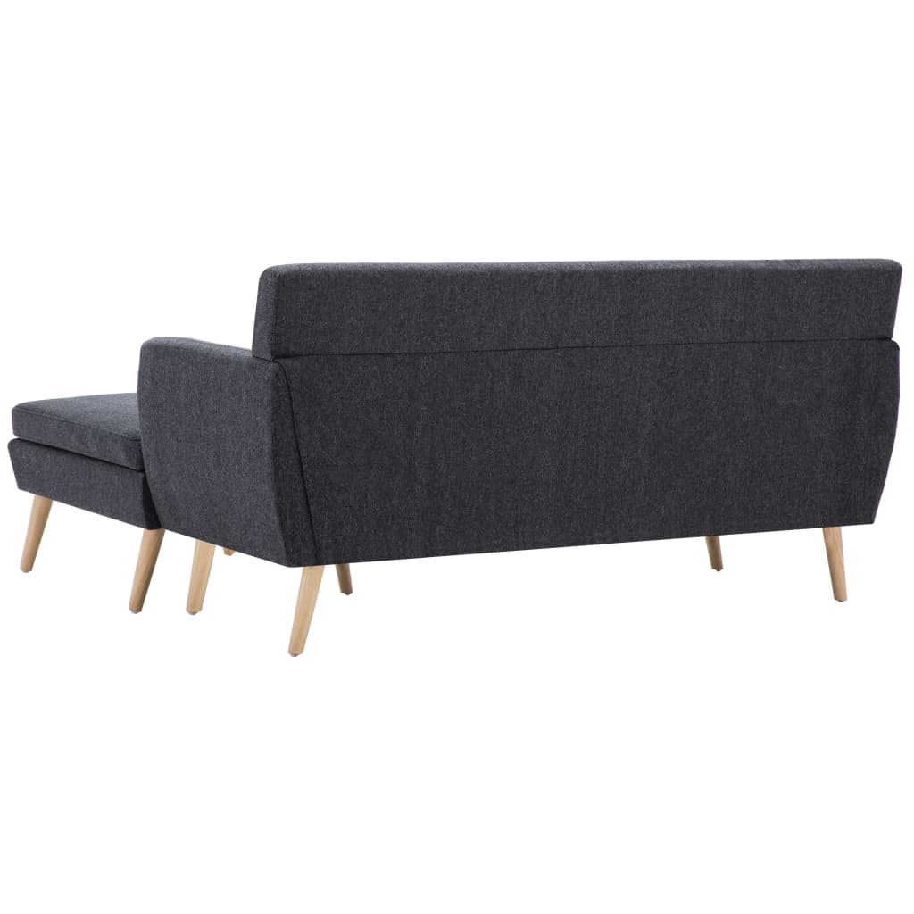 Sofa L-Form Stoff 171,5x138x81,5 cm Dunkelgrau