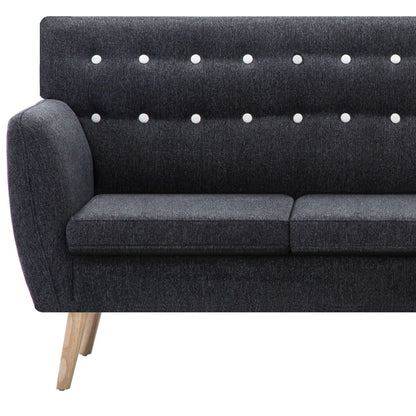 Sofa L-Form Stoff 171,5x138x81,5 cm Dunkelgrau