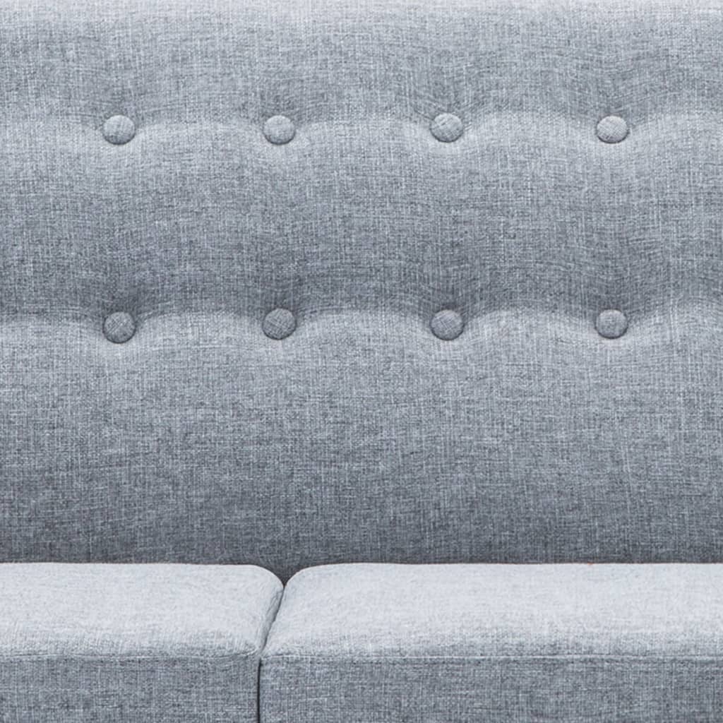 Sofa L-Form Stoff 171,5x138x81,5 cm Hellgrau