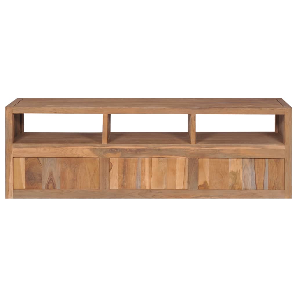 TV-Schrank Massivholz Teak Natur 120×30×40 cm