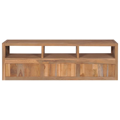 TV-Schrank Massivholz Teak Natur 120×30×40 cm