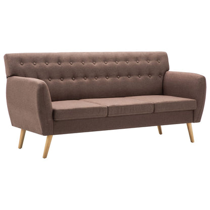 3-Sitzer-Sofa Stoff 172x70x82 cm Braun