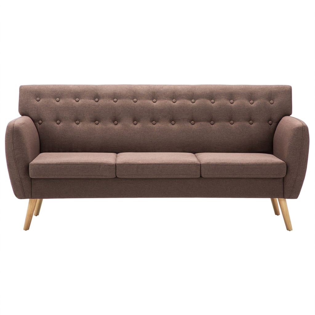 3-Sitzer-Sofa Stoff 172x70x82 cm Braun