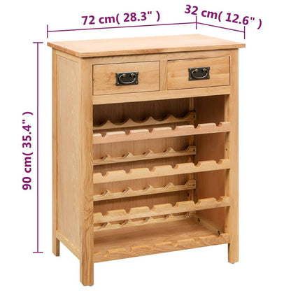 Wine cabinet 72x32x90 cm solid oak