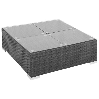 8-tlg. Garten-Lounge-Set mit Auflagen Poly Rattan Schwarz