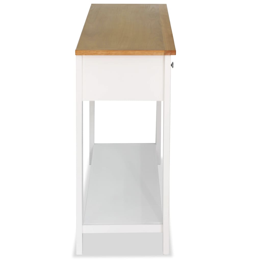 Konsolentisch 118x35x77 cm Massivholz Eiche