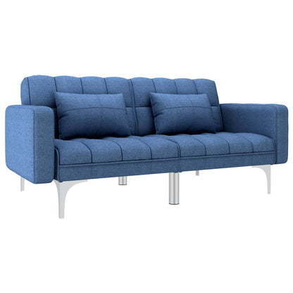 Schlafsofa Blau Stoff