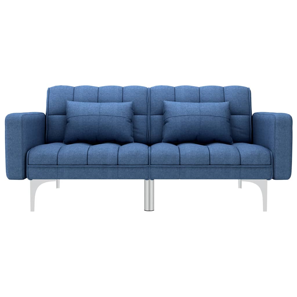 Schlafsofa Blau Stoff