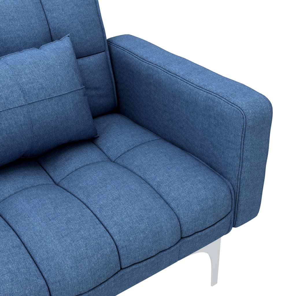 Schlafsofa Blau Stoff